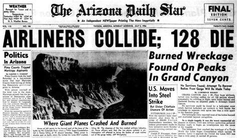 The Grand Canyon Airplane Crash United And Twa Planes Collide 1956