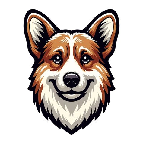 Lindo Y Adorable Corgi Cara De Perro Personaje De Dibujos Animados