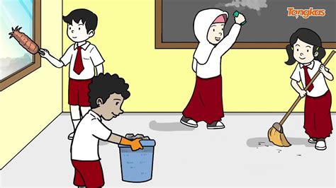 Melaksanakan Piket Membersihkan Kelas - YouTube