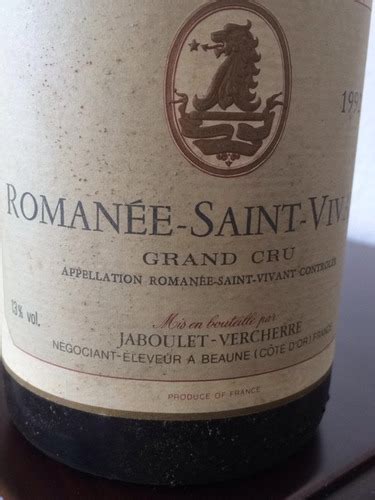 Domaine Jaboulet Vercherre Roman E Saint Vivant Grand Cru Vivino Us