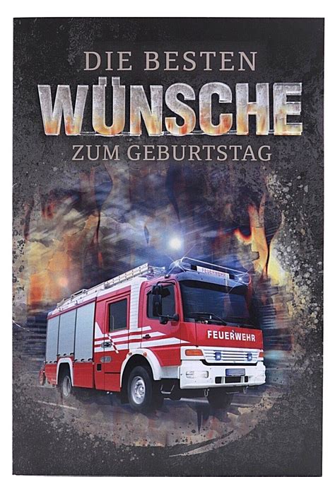 Besondere Gl Ckwunschkarte Feuerwehr Oder Polizei