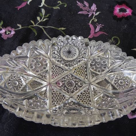 Crystal Relish Dish Etsy