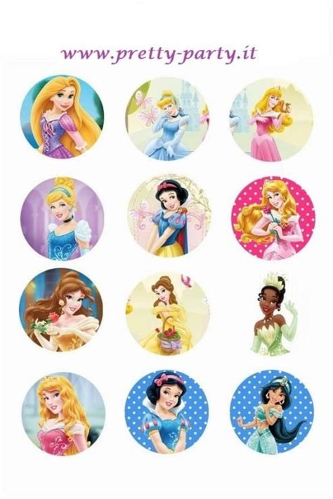 Cialde Per Biscotti Cupcakes Principesse Disney Da Ritagliare Pretty