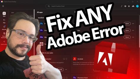 Fix Any Adobe Error With This Tool Creative Cloud Cleaner Tool Youtube