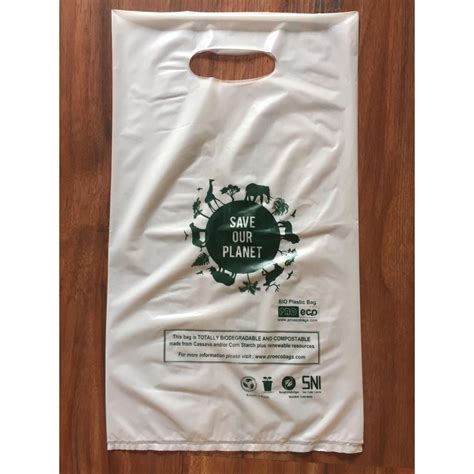 Jual Cassava Bag Kantong Plastik Ramah Lingkungan Grip Hole M