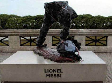 Lionel Messi statue destroyed as vandals chop head off tribute to ...