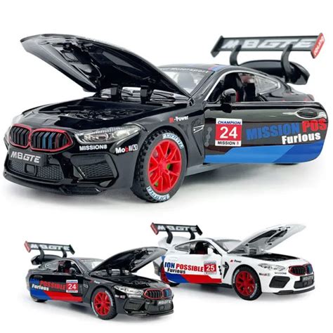 132 Scale Bmw M8 Gte Model Car Diecast Toy Cars Ts For Kids Boys