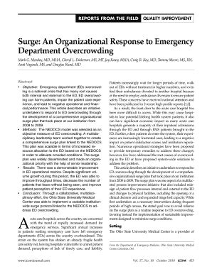 Fillable Online Surge An Organizational Response To Emergency Fax