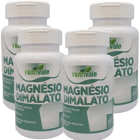 Kit 4 Cloreto Magnésio Dimalato Puro 500mg 240 Cápsulas R 120 00 em