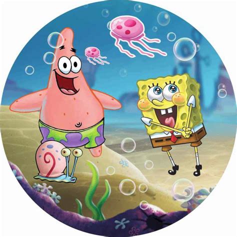 Painel Em Lona Redondo Bob Esponja X Banner Fosca Shopee Brasil