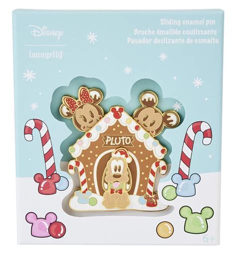 Loungefly Disney Mickey And Friends Gingerbread Pluto House 3 Inch Pin