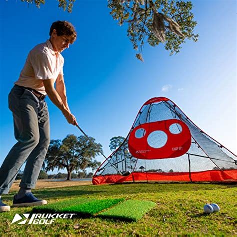 Rukket 4pc Golf Bundle | 10x7ft Portable Driving Net | Chipping Target ...