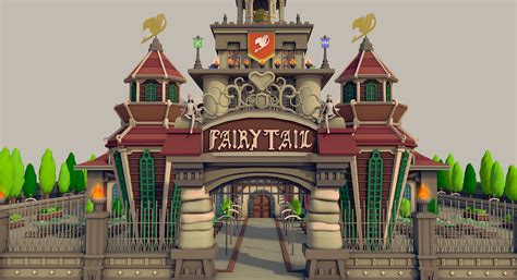 Fairy Tail Guild Building 3d 3d Model Cgtrader