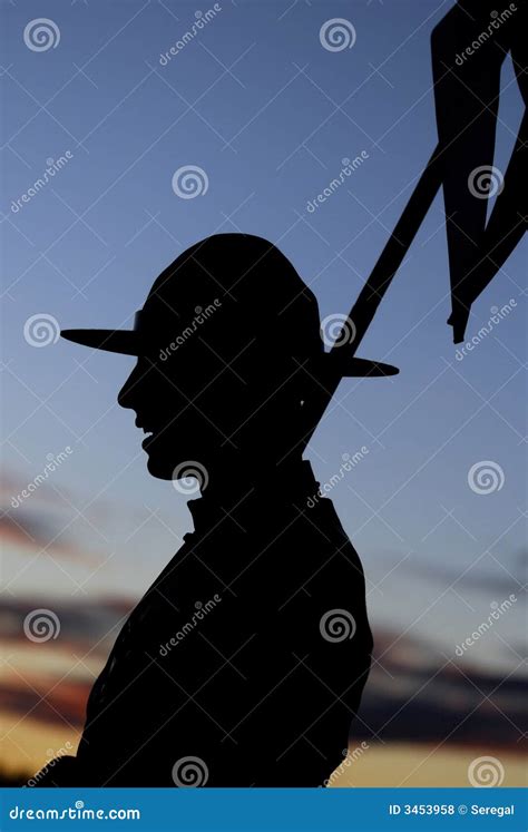 RCMP rider's silhouette stock photo. Image of person, canadian - 3453958