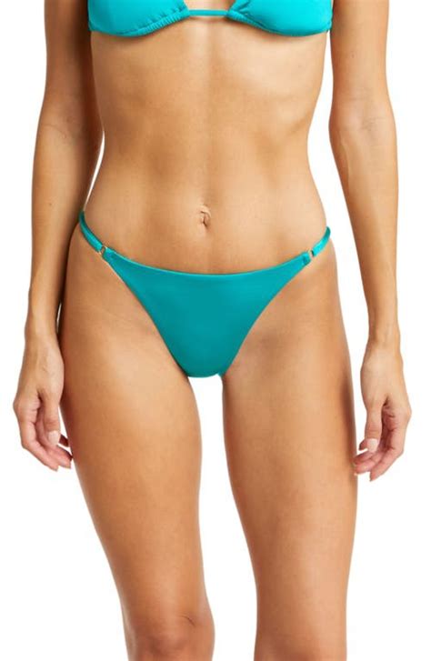 Vitamin A Moss Adjustable Side String Bikini Bottoms Editorialist