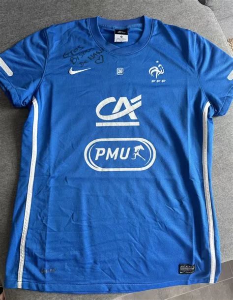 Maillot Worn Match Entrainement Quipe De France De Football F Minine