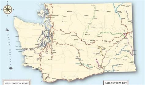 Free Washington Railroad Map And The 8 Major Railroads In Washington