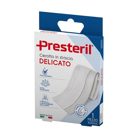 Cerotto Delicato Striscia Tampone Con Disinfettante Presteril