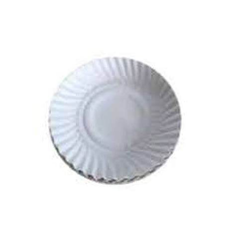 White Inch Size Biodegradable Disposable Eco Friendly Paper Plate