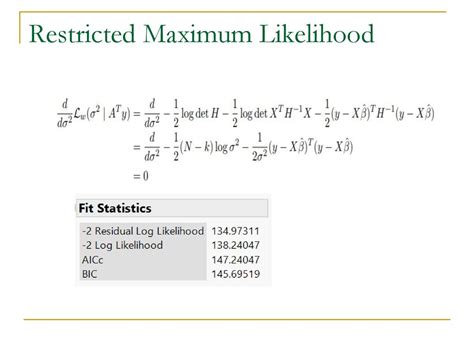 Likelihood Ratio Tests Restricted Maximum Likelihood Ppt Download