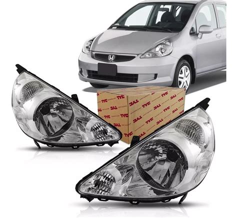 Par Farol Honda Fit Cromado Tyc Mercado Livre