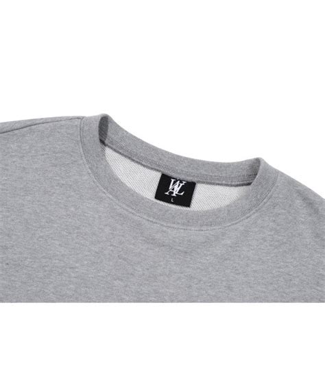 MUSINSA公式 WOOALONG Signature balloon over sweatshirt GRAY