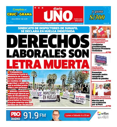 Diario Uno On Twitter 🗞buenosdías Conoce Nuestra Portada De Hoy Martes 18 De Mayo 🔴