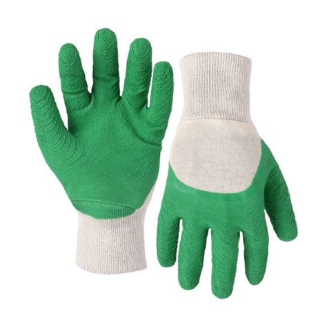 Interlock Liner With Latex Rough Crinkle Half Coated Gloves Crinkle