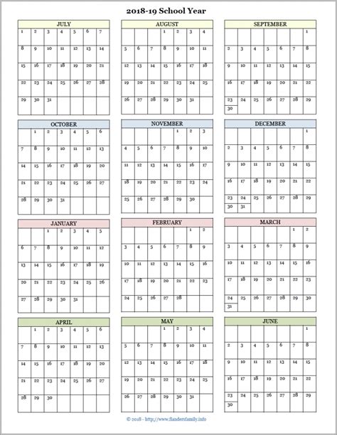 Blank Academic Week By Week Calendar | Calendar Template Printable