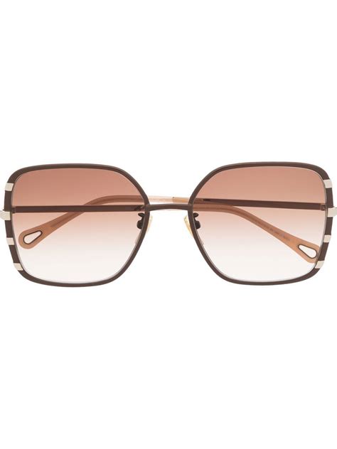 Chloé Benjamine Oversized Frame Sunglasses Editorialist