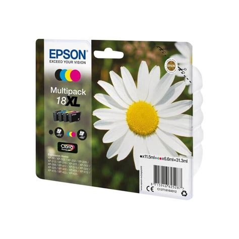 Epson 18XL Multipack Pack De 4 XL Noir Jaune Cyan Magenta