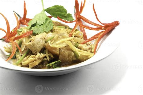 Stir-fried chicken with ginger is healthy - Asian style Thai food is