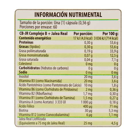 Suplemento alimenticio Solanum complejo B más jalea real 60 cápsulas de