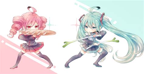 Hatsune Miku And Kasane Teto Vocaloid And 1 More Drawn By Niwako