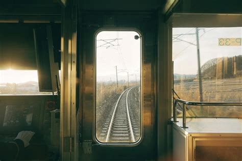 A view of a train from inside a train car photo – Free Fukushima Image ...