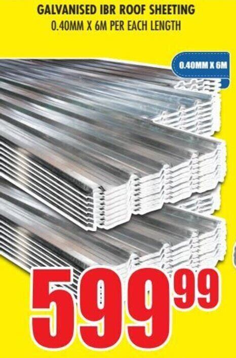 Galvanised Ibr Roof Sheeting Mm X M Offer At Boxer Build