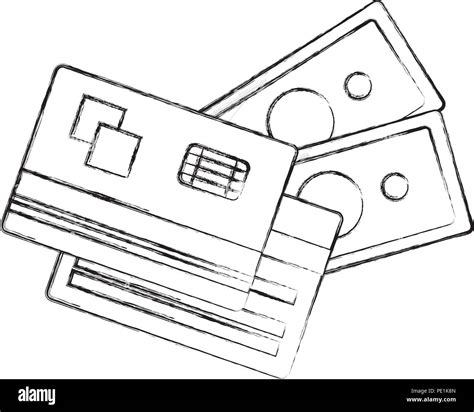 Bank Cards Credit Debit Banknote Money Cash Vector Illustration Hand