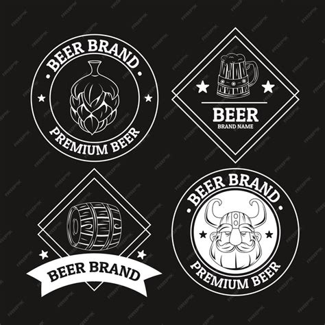 Premium Vector Hand Drawn Beer Bar Logo Design