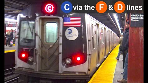 ⁴ᴷ C Train Rerouted via the F and D Lines YouTube