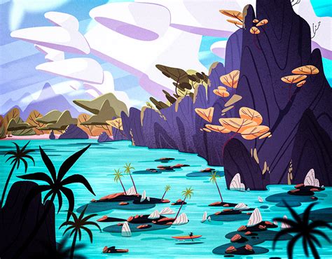 illustration 2D (landscapes and characters) :: Behance