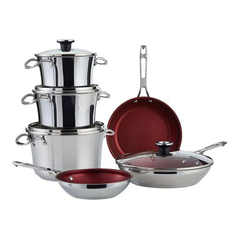 Paderno Stackable Stainless Steel Cookware Set 10 Pc Canadian Tire