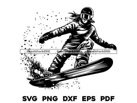 Snowboarder Design Files Svg Png Dxf Eps Pdf Cut File Design Vector