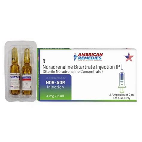 Sterile Noradrenaline Concentrate Mg Mg Ml At Rs Piece In Surat