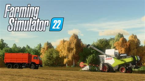 Farming Simulator 22 Карта Малиновка Колхоз Осенняя уборка сои Claas