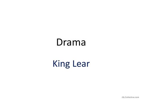 King Lear General Readin English Esl Powerpoints