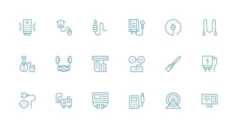 minimal  icons  cable set   vectors scalable icons