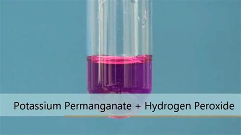 Potassium Permanganate Hydrogen Peroxide Youtube