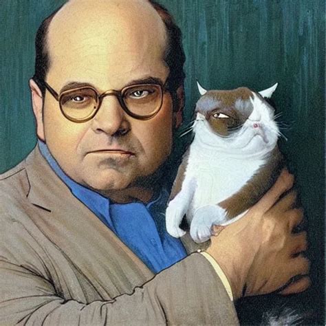 Portrait Of George Costanza From Seinfeld Holding Stable Diffusion