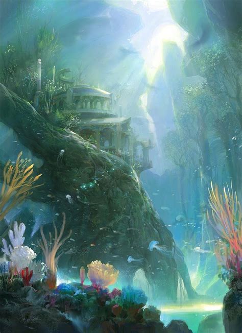 Underwater Fantasy Concept Art Fantasy Landscape Environment Nbkomputer