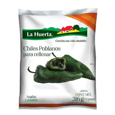 Chiles Poblanos La Huerta Congelados Para Rellenar Asados Y Pelados 4